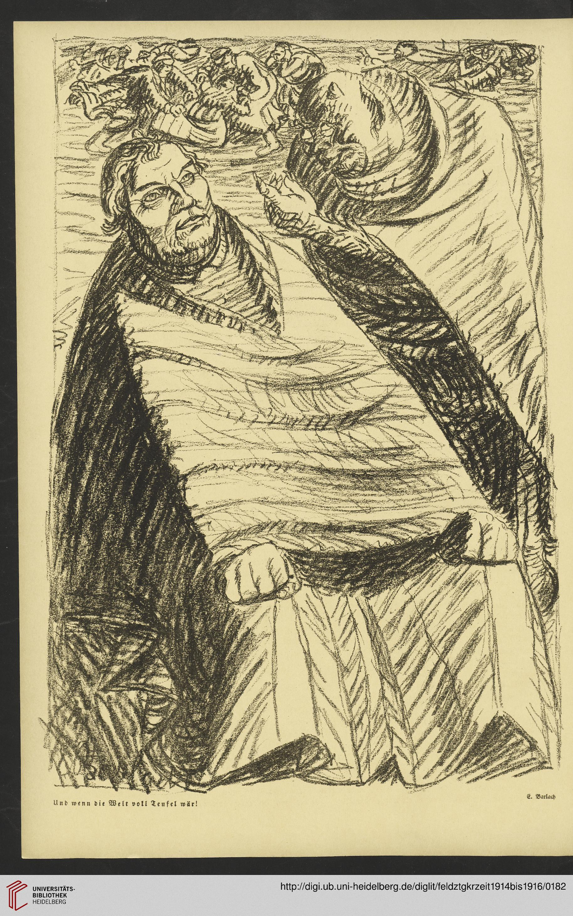 Image showing the devil tempting Luther
